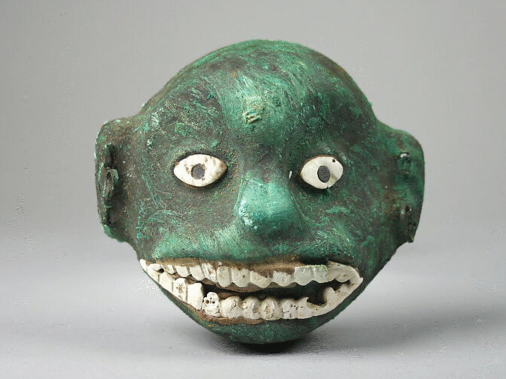 Face Mask Ornament, Moche 6th-7th century, The Met